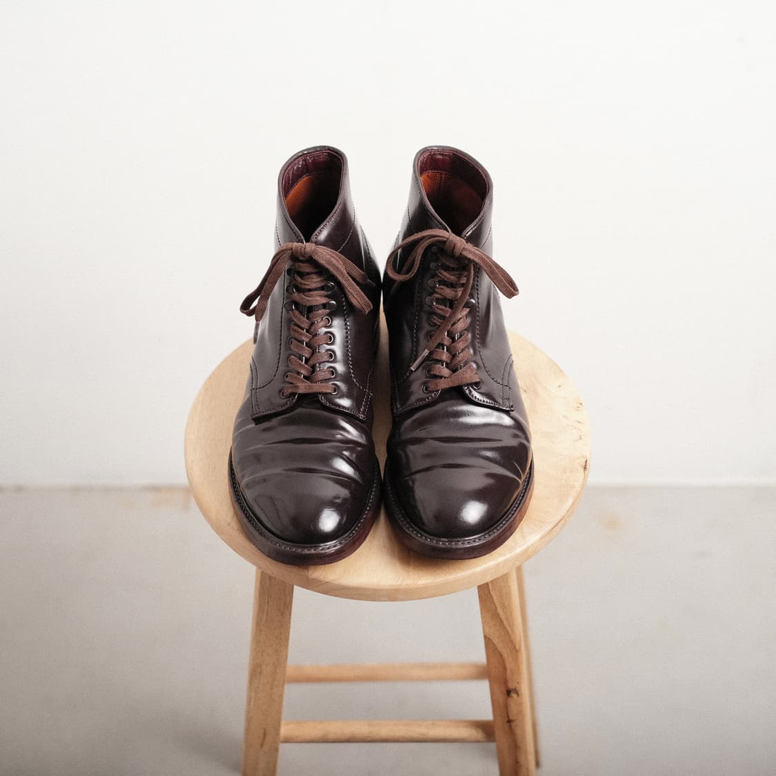 알든 모디파이드 라스트 버건디 코도반 플레인토 부츠 8.5D 사이즈 상품이미지2