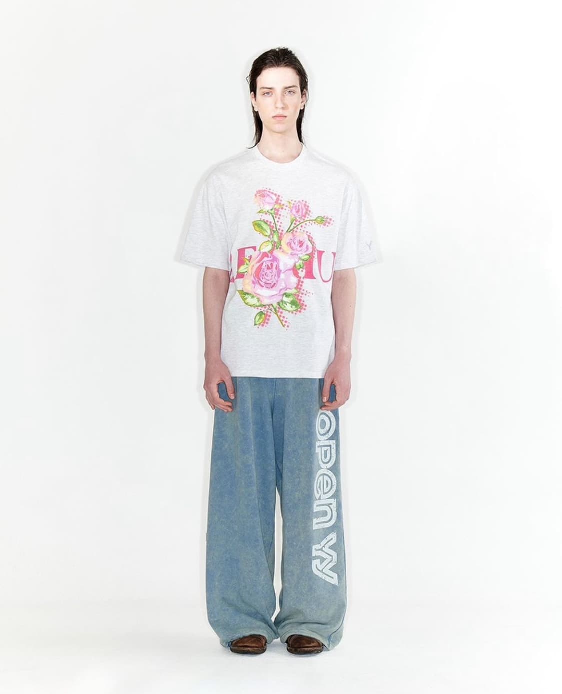 OPEN YY Wide Sweat Pants [BLUE] 상품이미지2