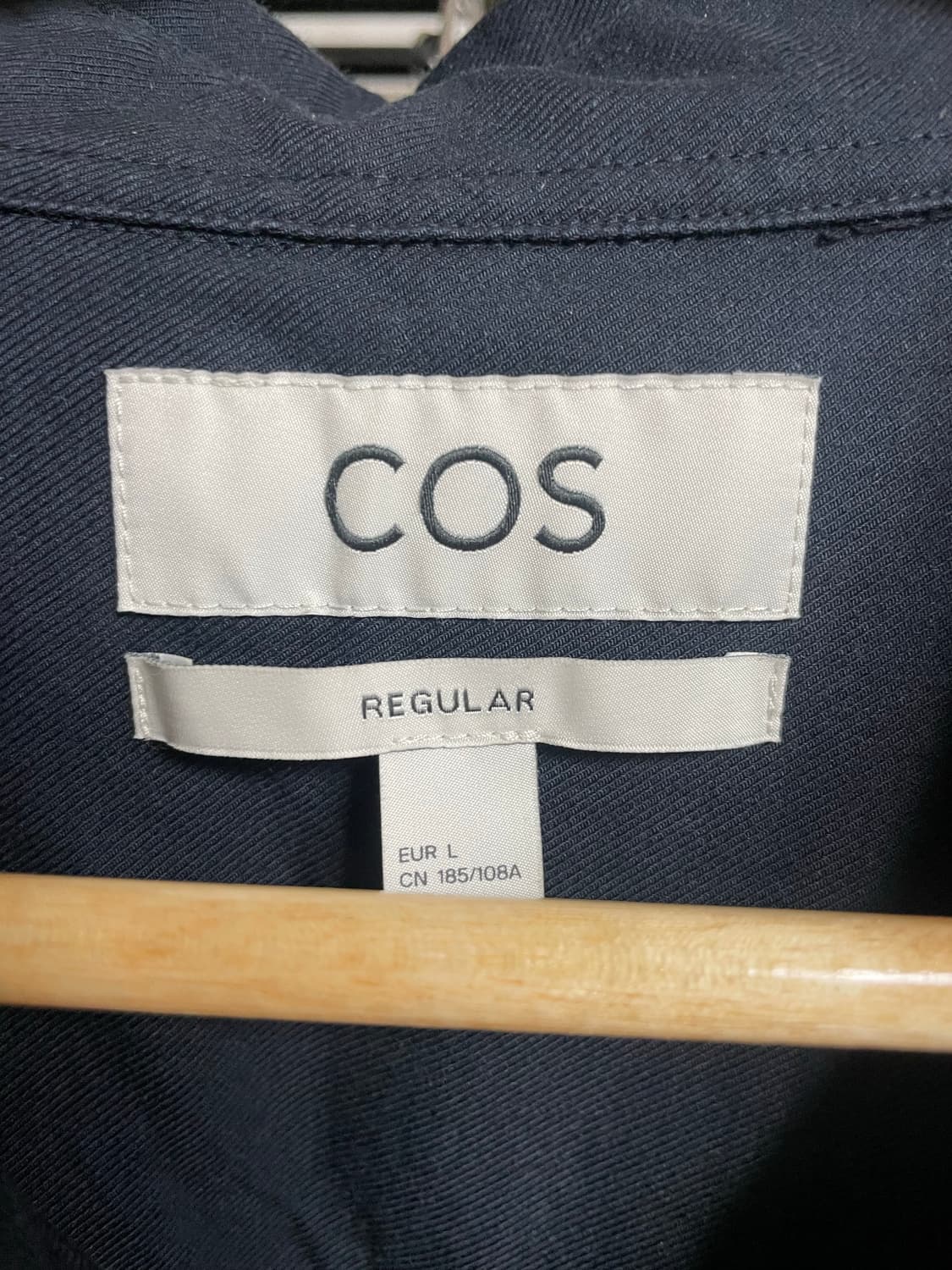 cos(코스) 하프 플래킷 셔츠 네이비(L) 상품이미지2