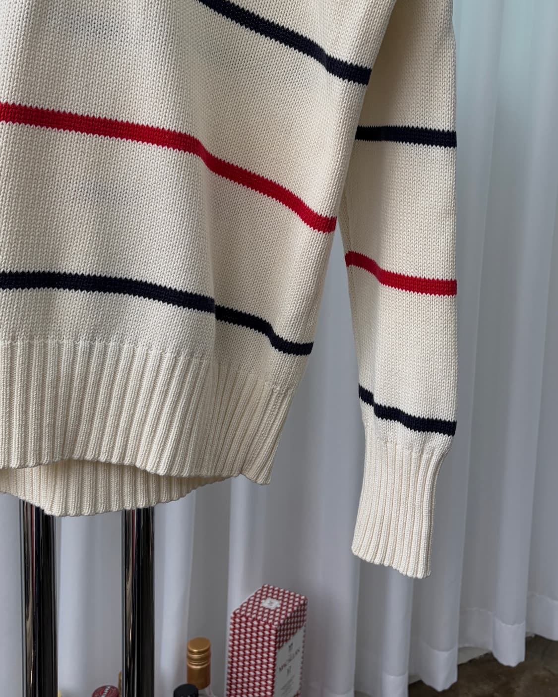 [M]폴로 랄프로렌 스트라이프 브이넥 코튼 니트 상품이미지5