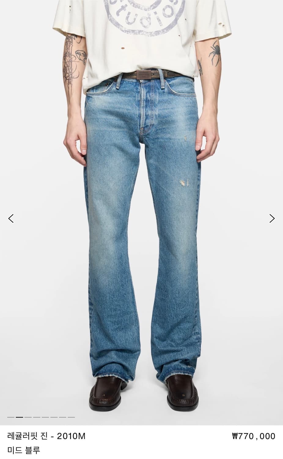 아크네 스튜디오 레귤러 핏 진 - 2010M 미드 블루 M 사이즈 상품이미지1