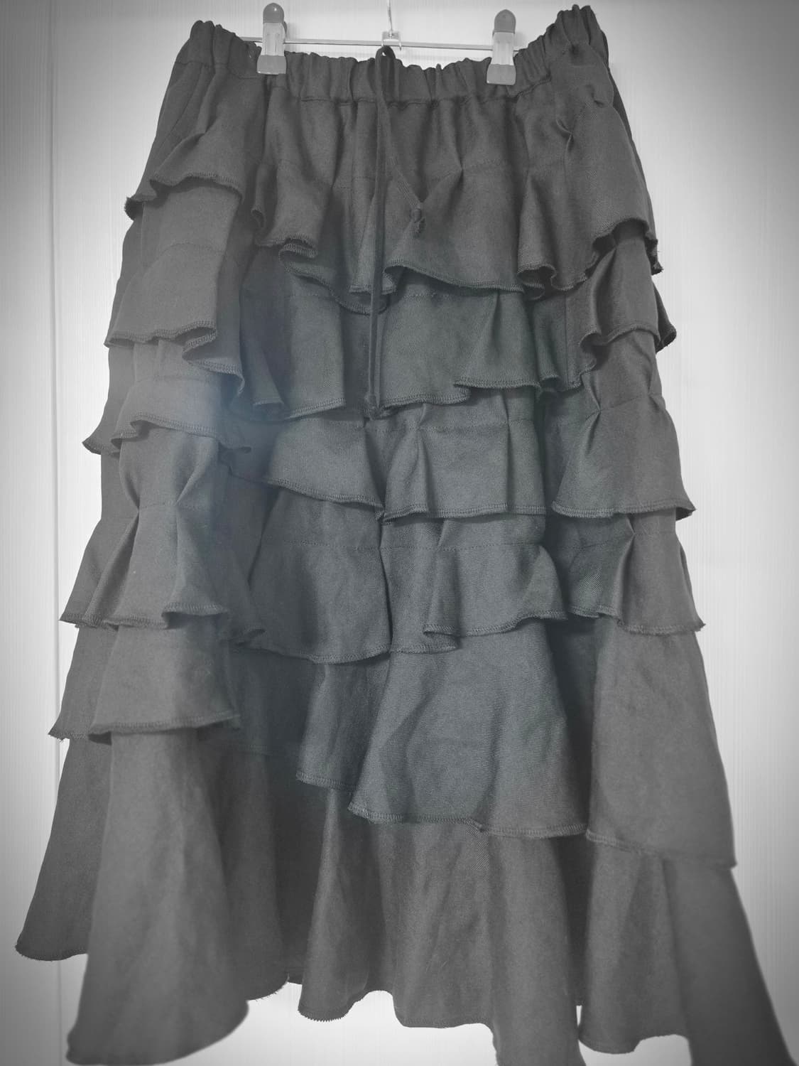 블랙 꼼데가르송 티어드 러플 스커트 2022ss  xs 상품이미지4