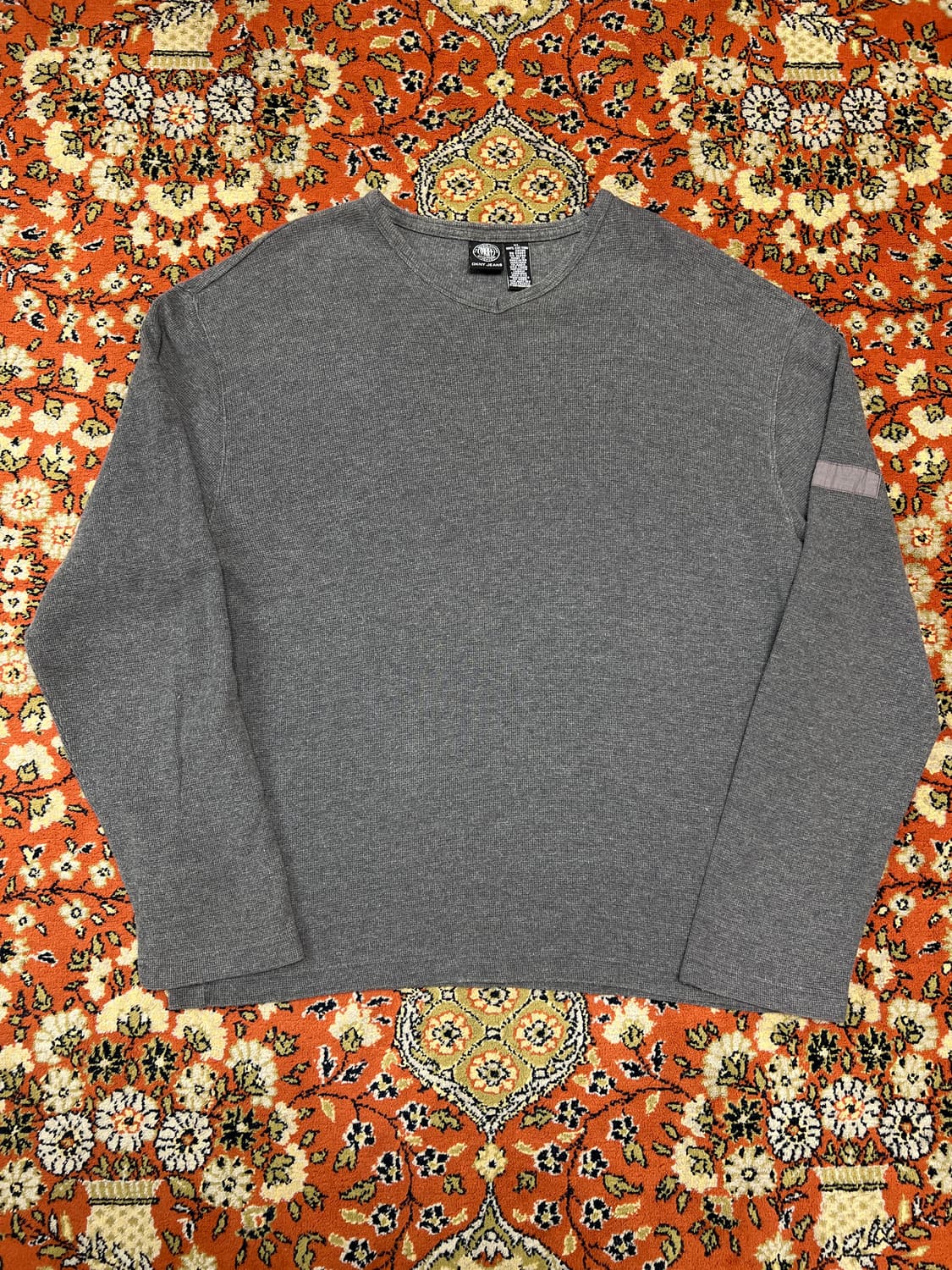 [XL] DKNY 브이넥 그레이 니트 상품이미지1