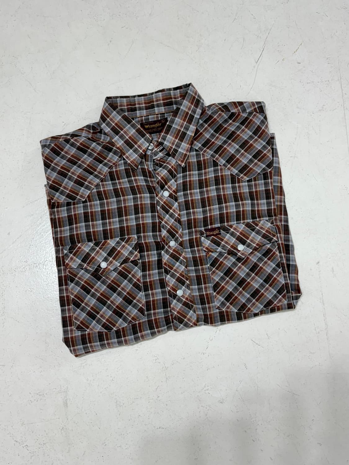 80's vtg Wrangler check Western shirt. 상품이미지8