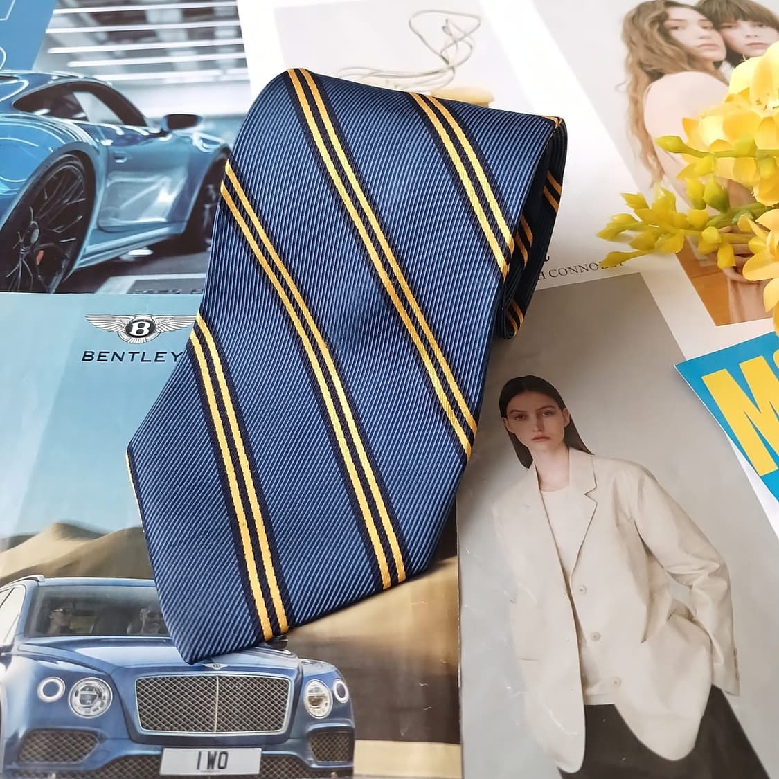 브룩스브라더스 실크 스트라이프 넥타이 9.4cm A등급 A19522
 상품이미지2