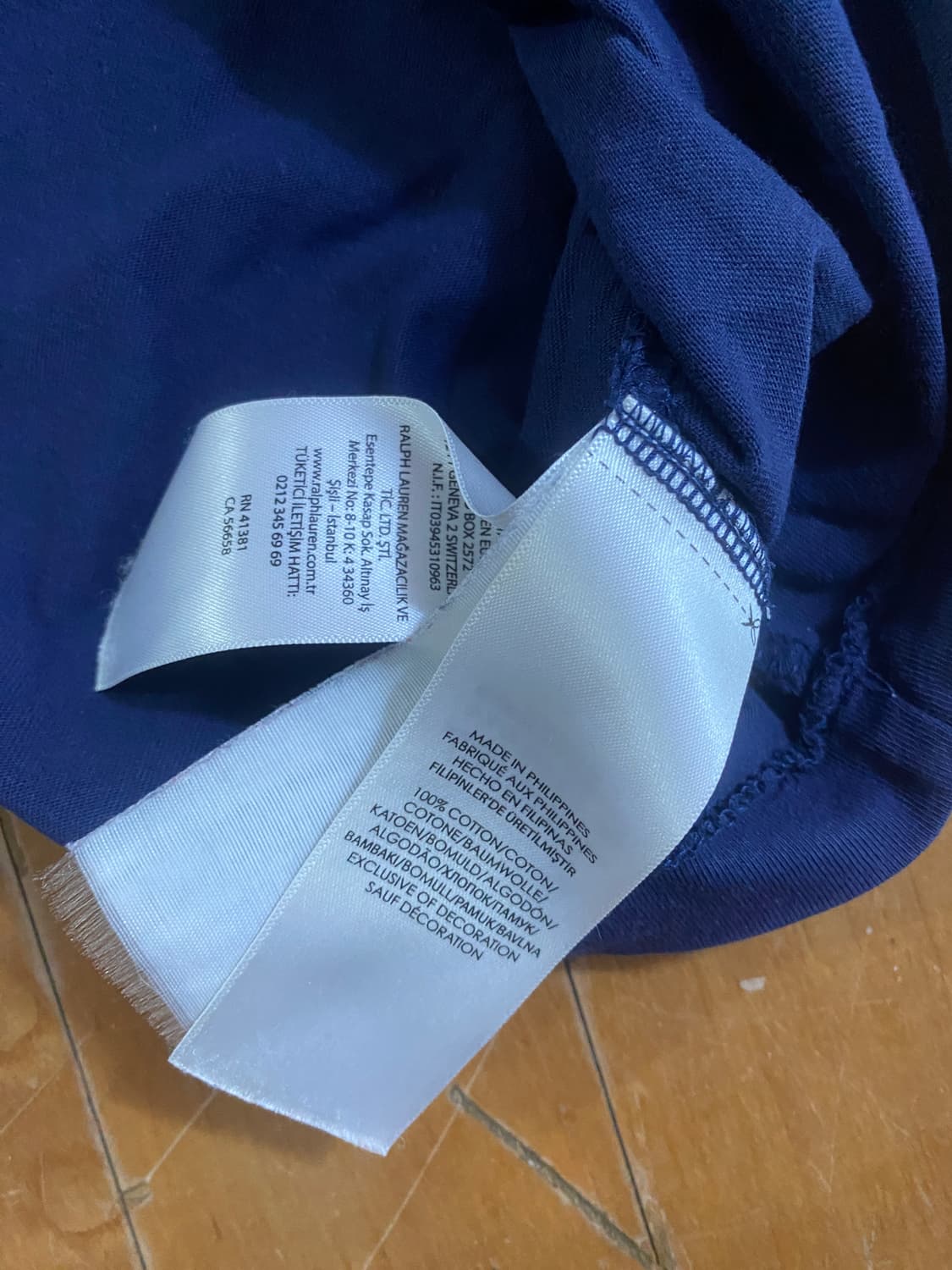 폴로 랄프로렌 네이비 반팔티 M (105) 상품이미지4