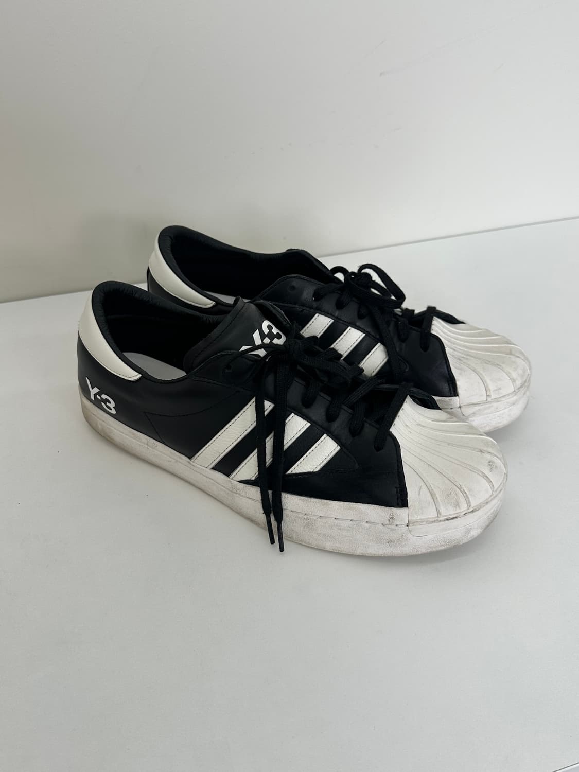 Y-3 요지 스타 블랙 화이트 295(사용감 있음) 상품이미지1