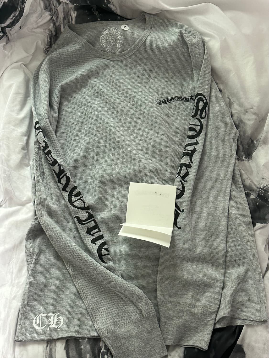 [XL] 크롬하츠 스크롤라벨 와플 써멀 롱슬리브 상품이미지1