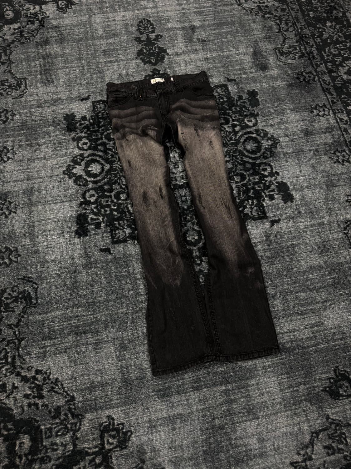 Growth in the attic 00s washing denim pa 상품이미지1