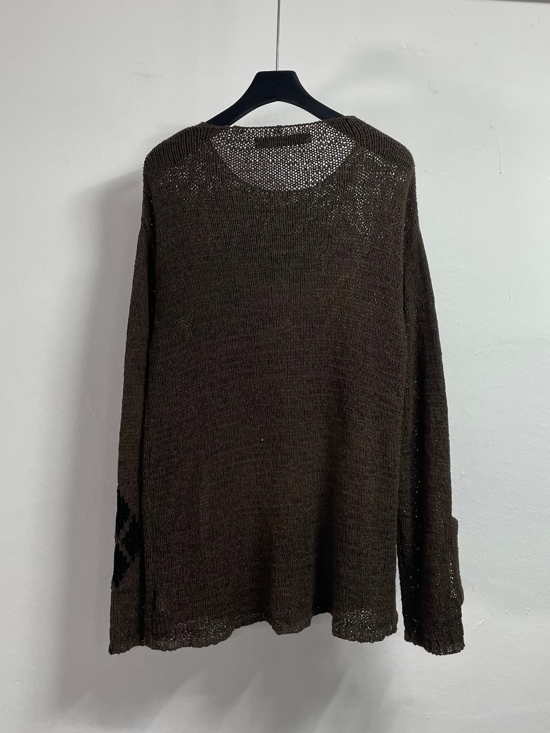 더오픈 프로덕트 아가일 컷아웃 니트(on.421) 상품이미지3