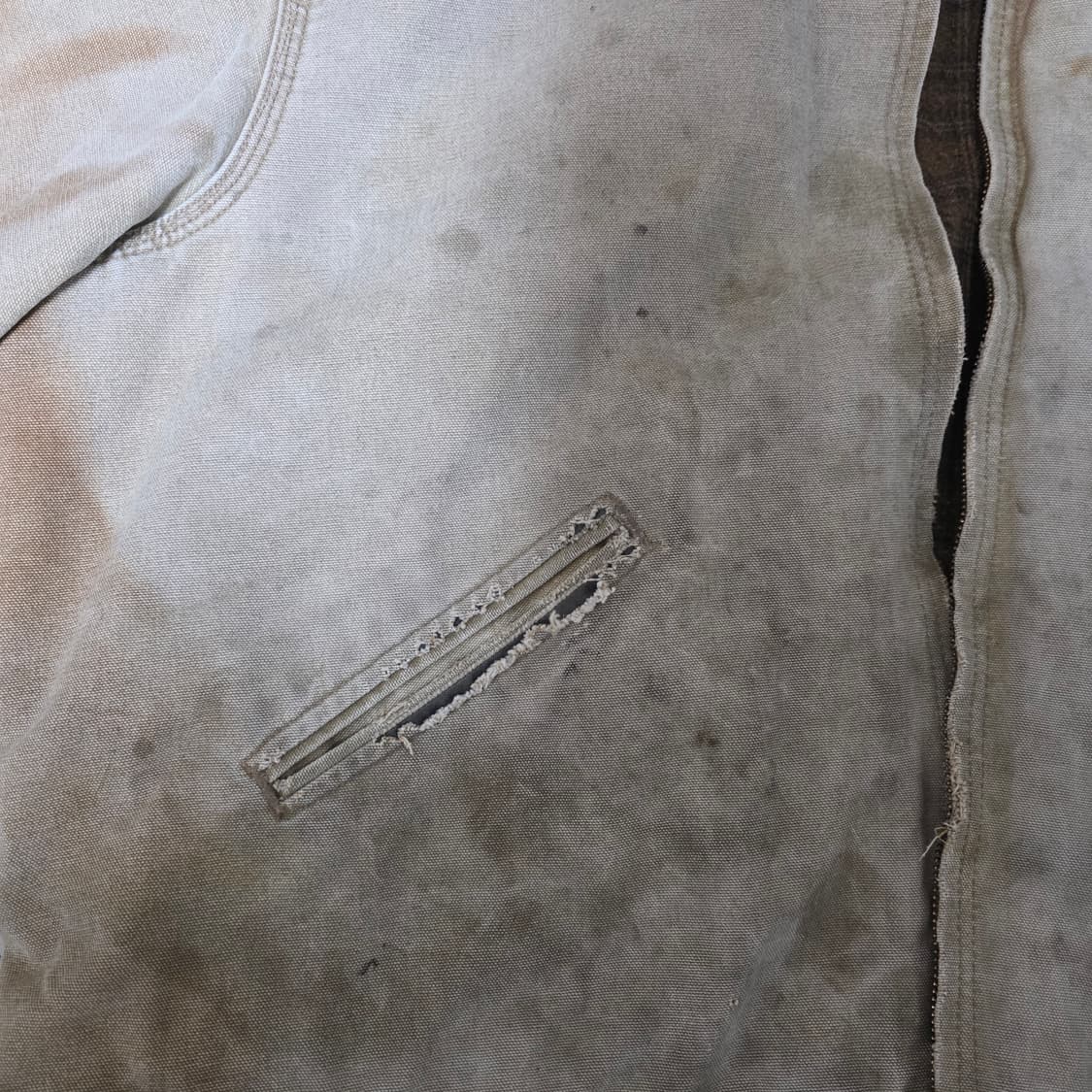 [2XL] 00s 빈티지 칼하트 J97 BRN 트래쉬드 디트로이트 자켓 상품이미지2