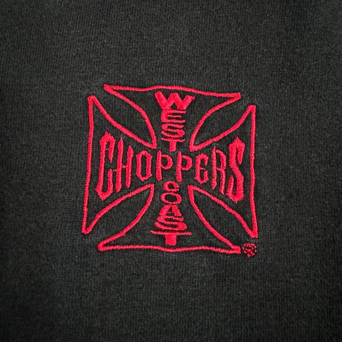 빈티지 웨스트코스트차퍼스 써멀 후드집업 블랙 레드 WCC 상품이미지6