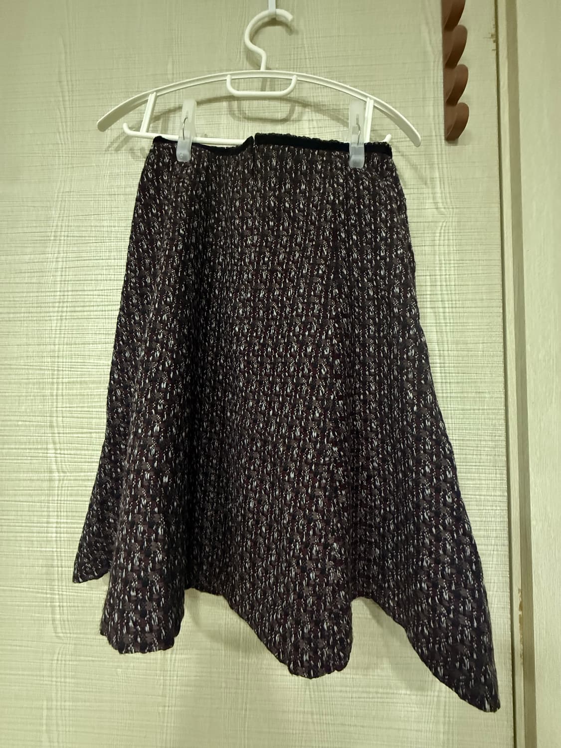 빈티지 믹스 체크 트위드 스커트 상품이미지3