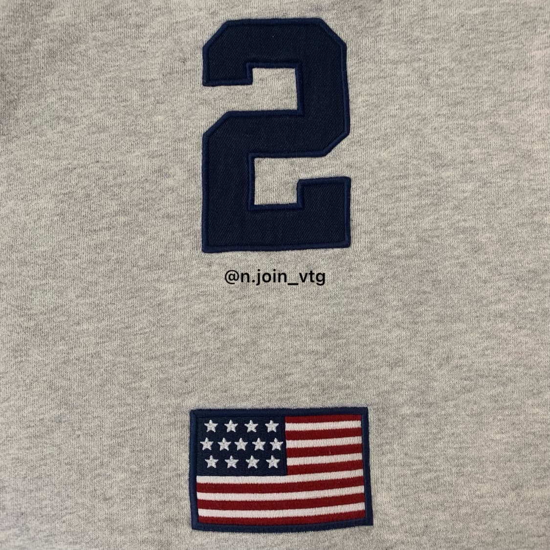 폴로 랄프로렌 빅포니 성조기 US 미국 그레이 코튼 면 져지 상품이미지5