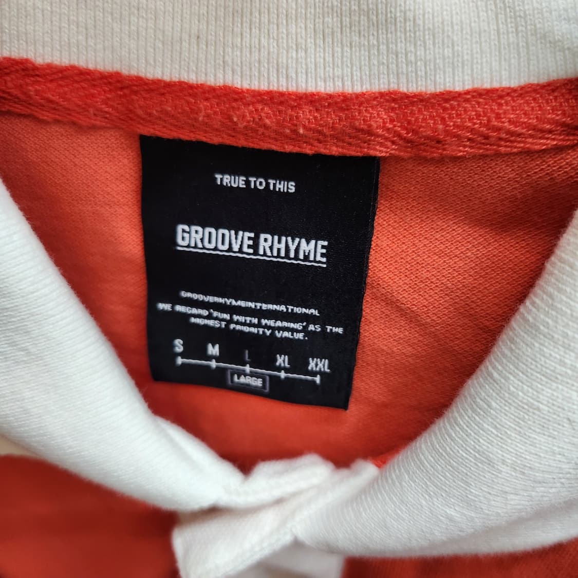 그루브라임 미들로고 럭비티 반팔카라 L(XL) 상품이미지5