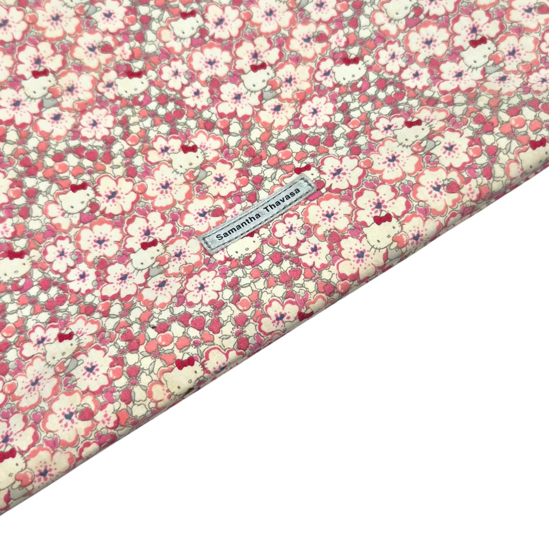 10s 사만사타바사 키티 콜라보 플로랄 뱀부 토트백 상품이미지4