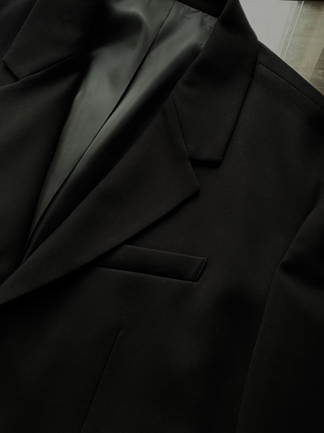 (XL)[서강준PICK] 드로우핏 오버사이즈 도브 울 블레이저 BLACK 상품이미지8