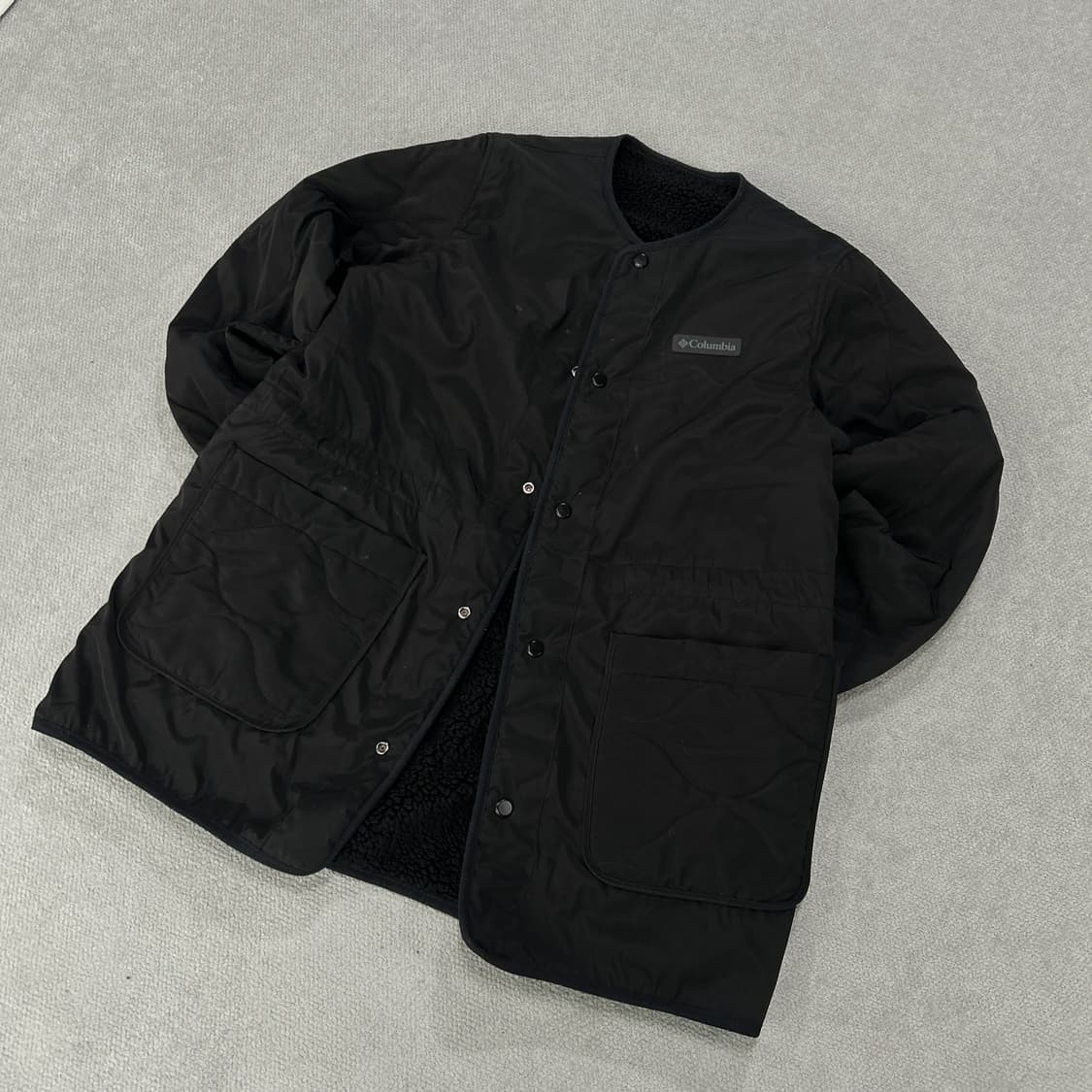 컬럼비아 블랙 양면 리버시블 퀄팅 자켓 m 상품이미지1