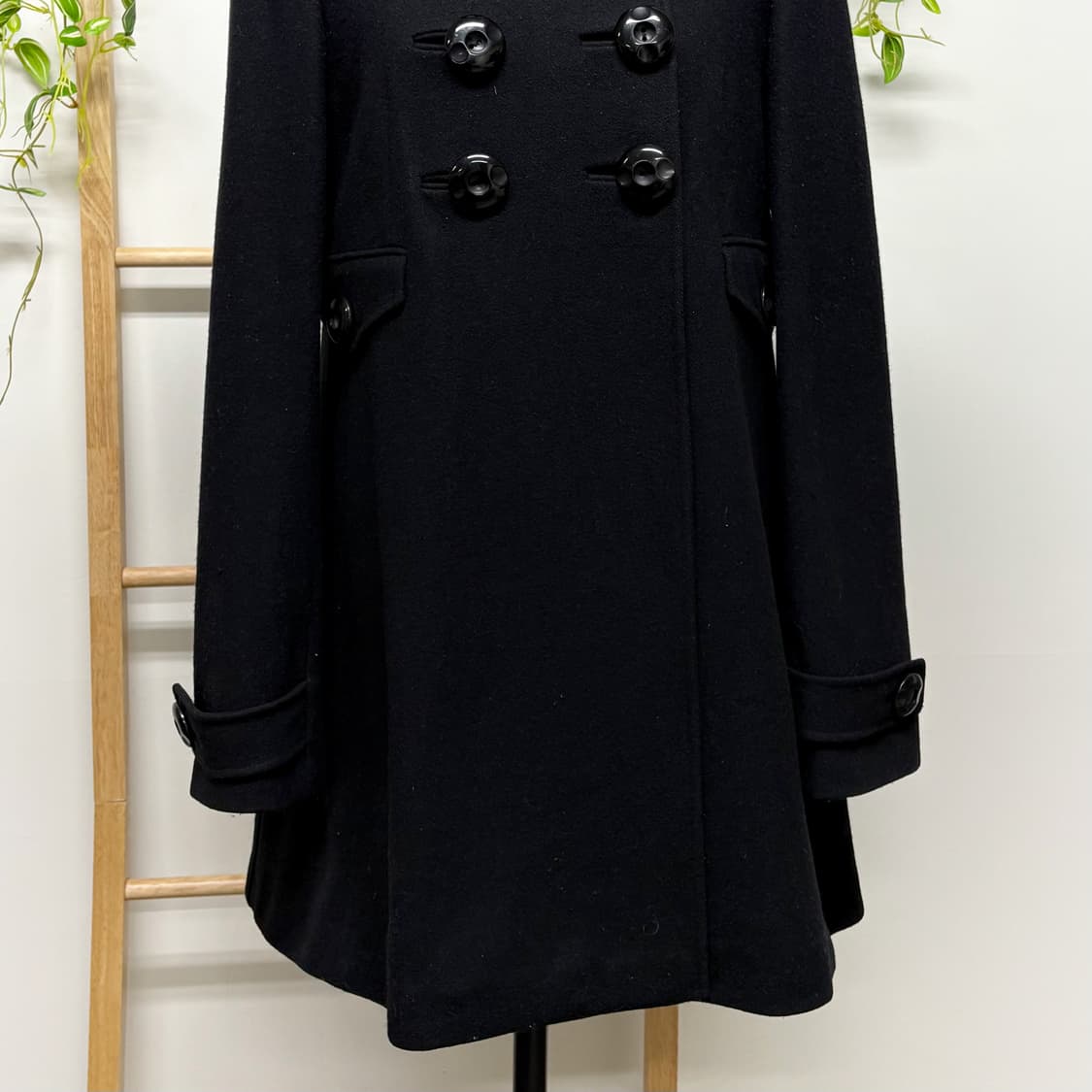 Fred Perry 프레드페리/ 블랙반코트 반코트 더블코트 울코트 상품이미지3