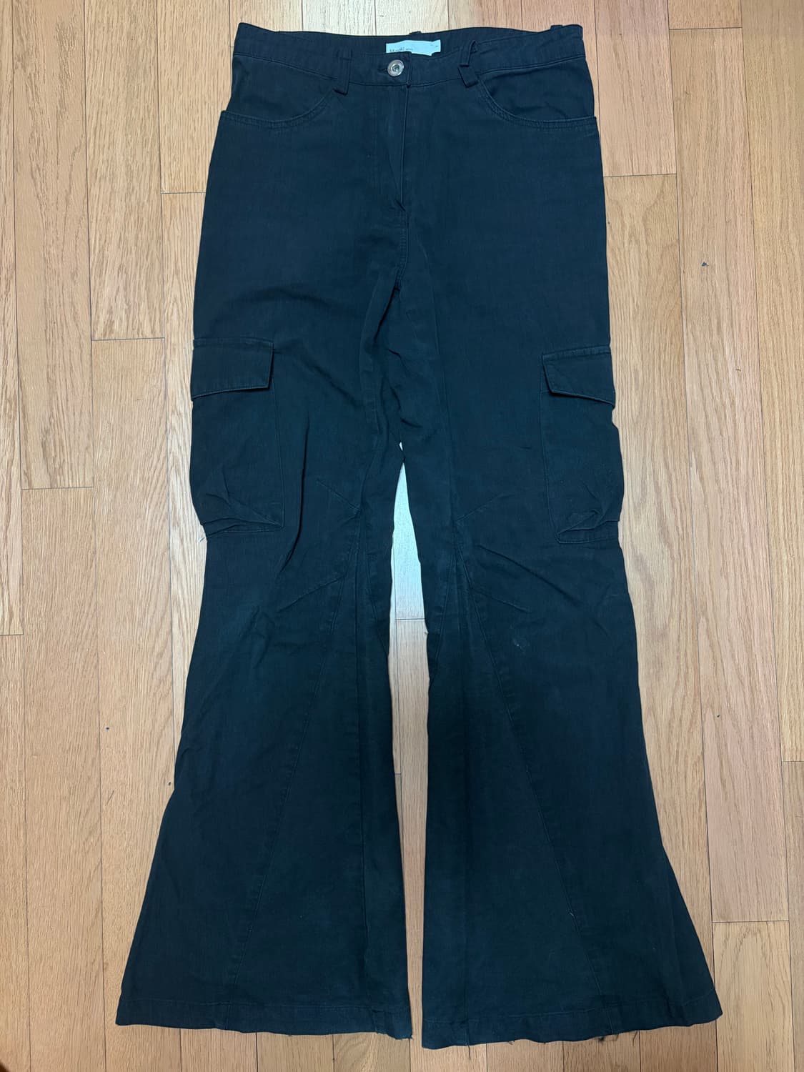 Pocket cargo bootscut pants BLACK 상품이미지2