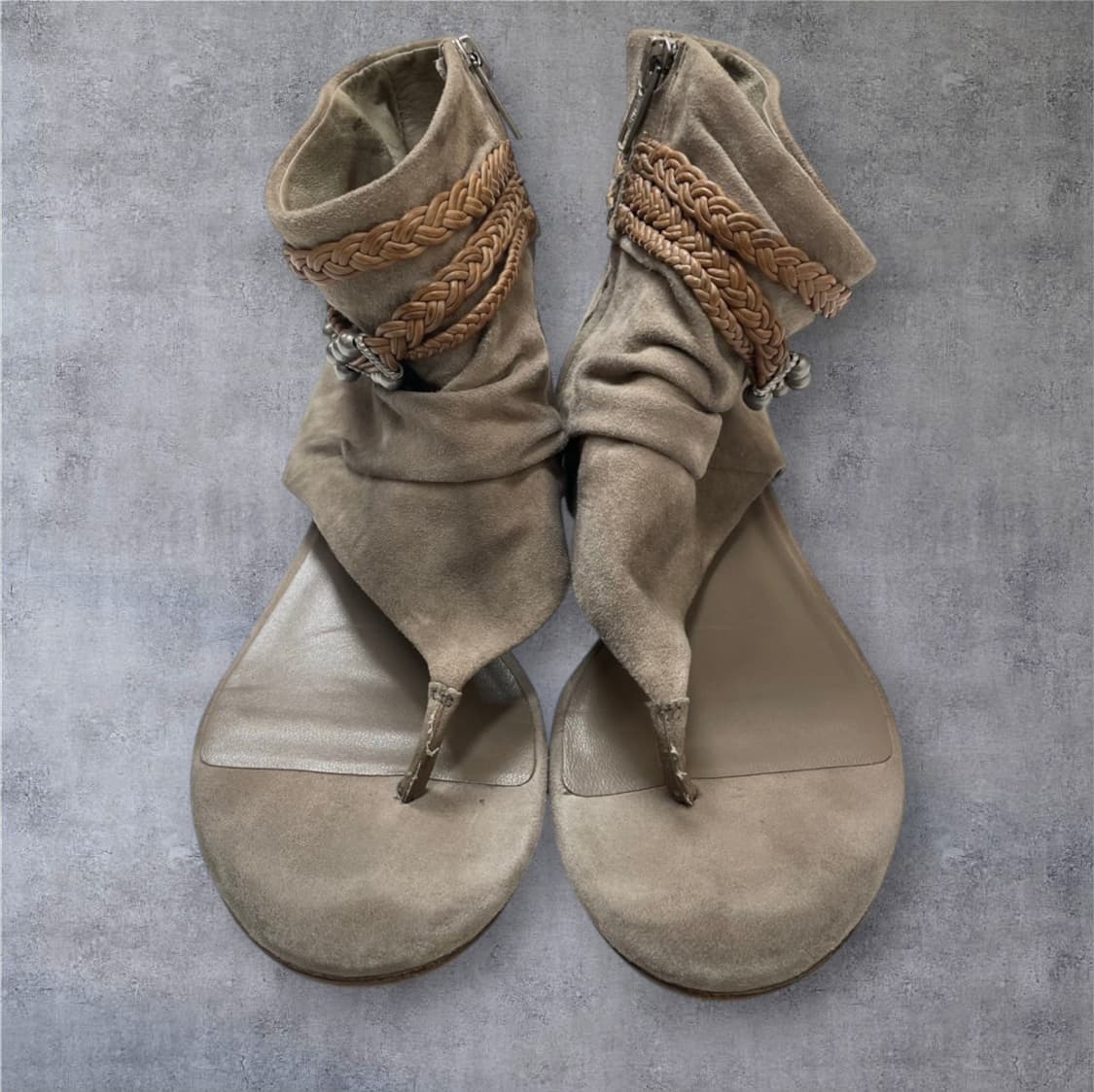 아쉬 Ash 스웨이드 보헤미안 앵클 샌들 230 상품이미지1