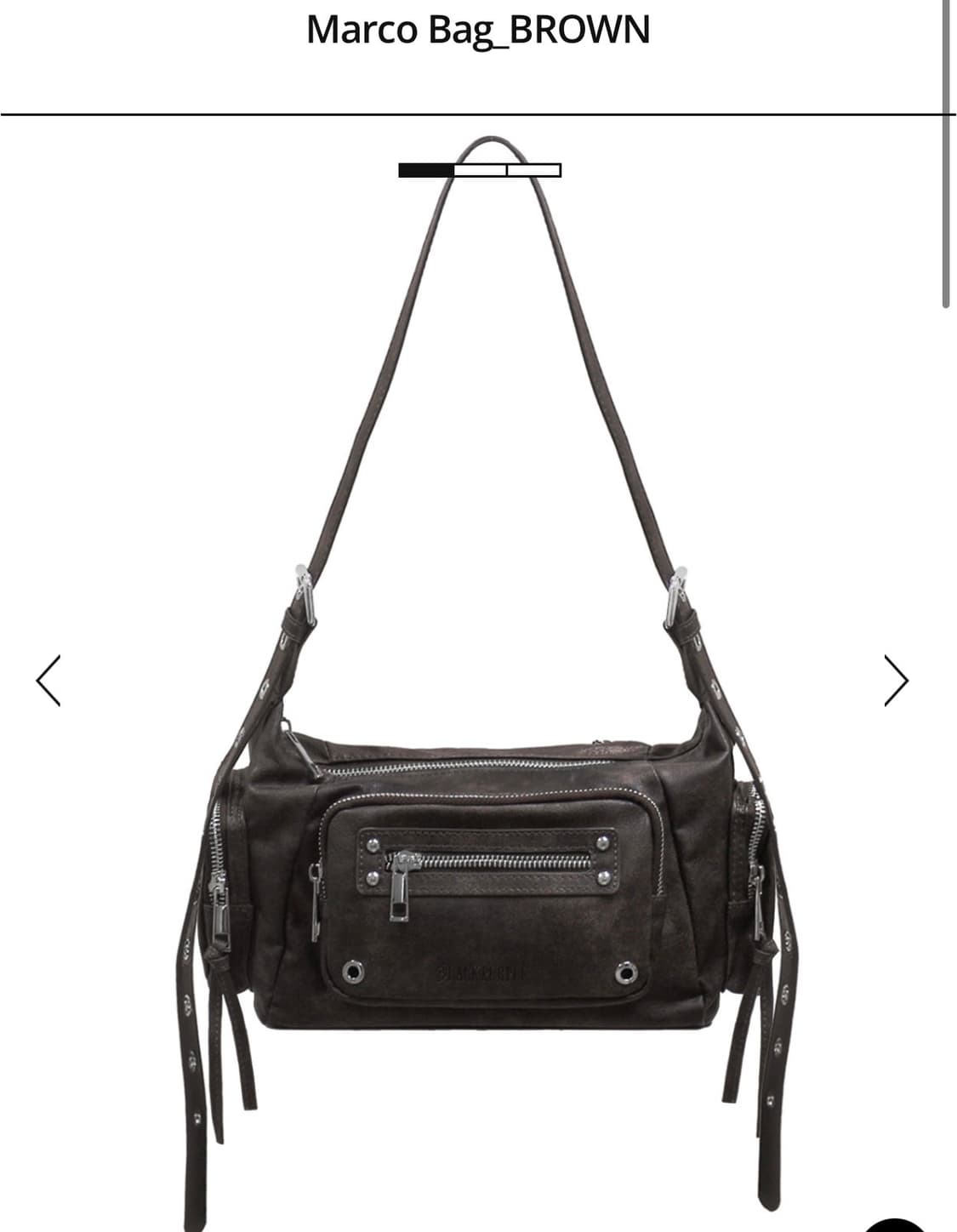 (새상품) 블랙퍼플 마르코백 브라운 (정가10만원) 상품이미지4