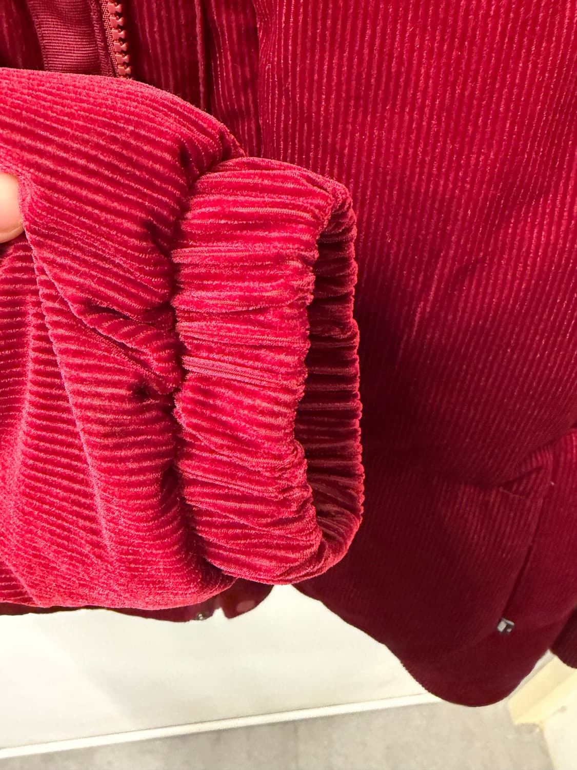 널디 코듀로이 패딩 버건디 상품이미지4