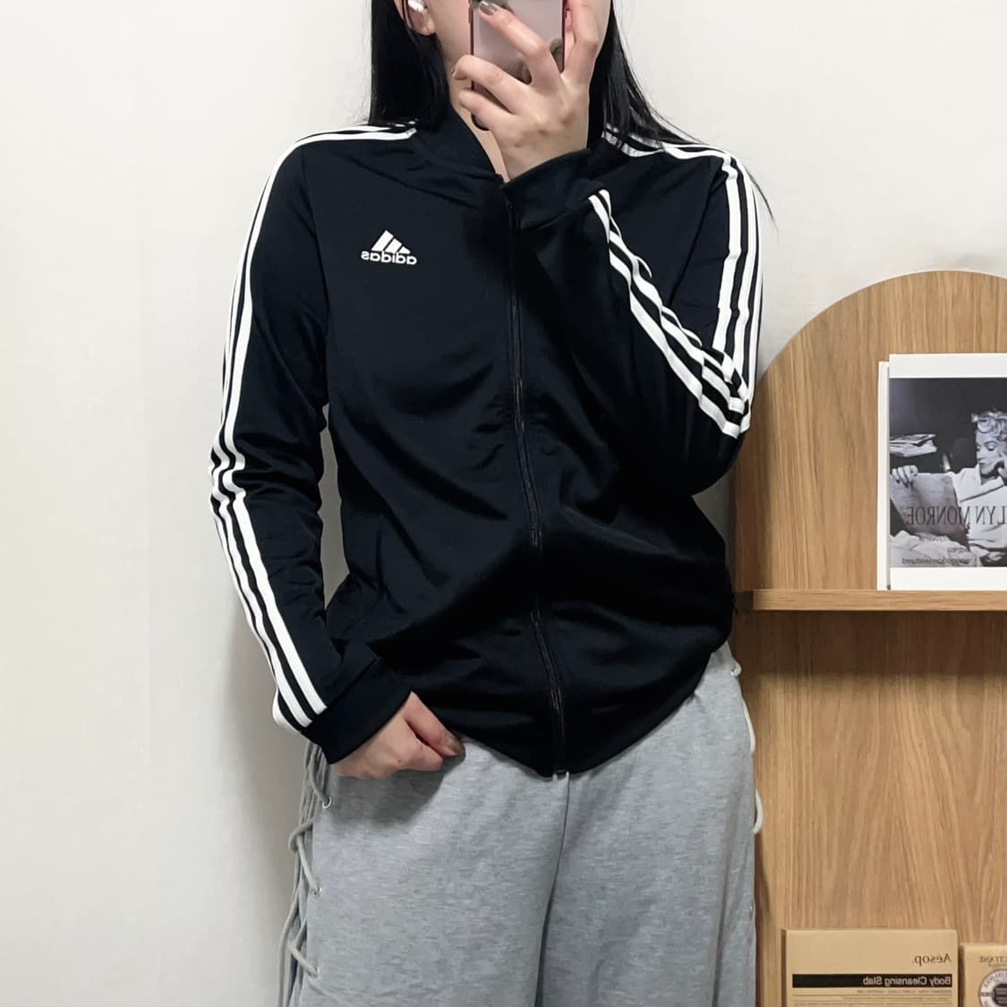 [정품] 아디다스 블랙 3S 삼선 져지 [ M ] 상품이미지1