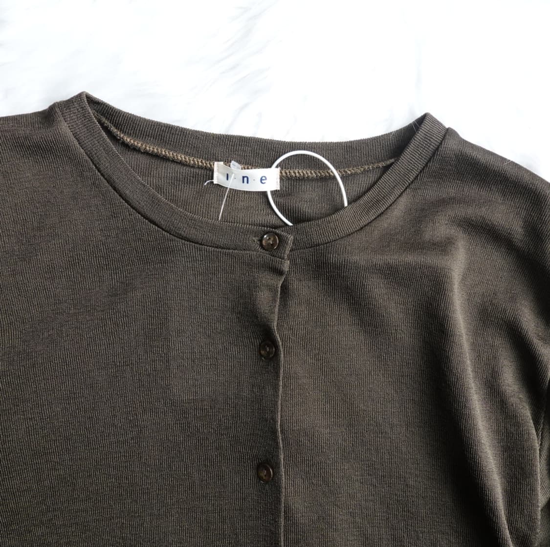 일본빈티지 INE 브라운 니트 가디건 슬림핏 1895 상품이미지4
