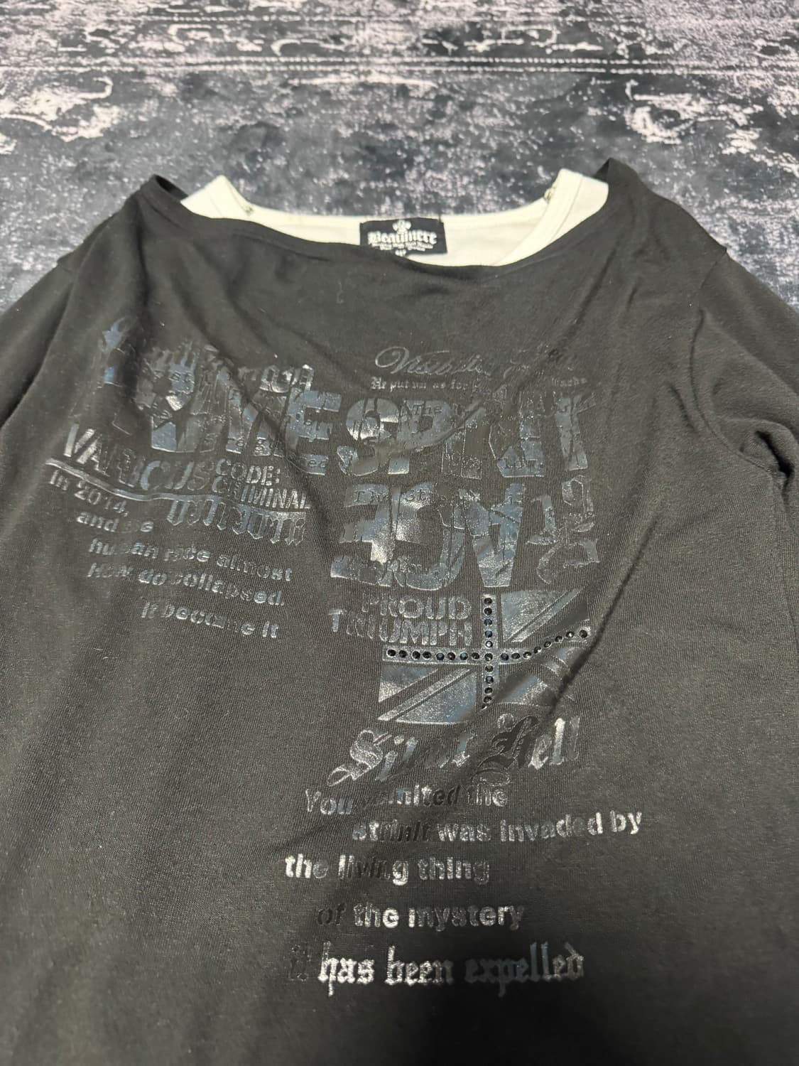 Beamere scarf layered drape top 상품이미지2