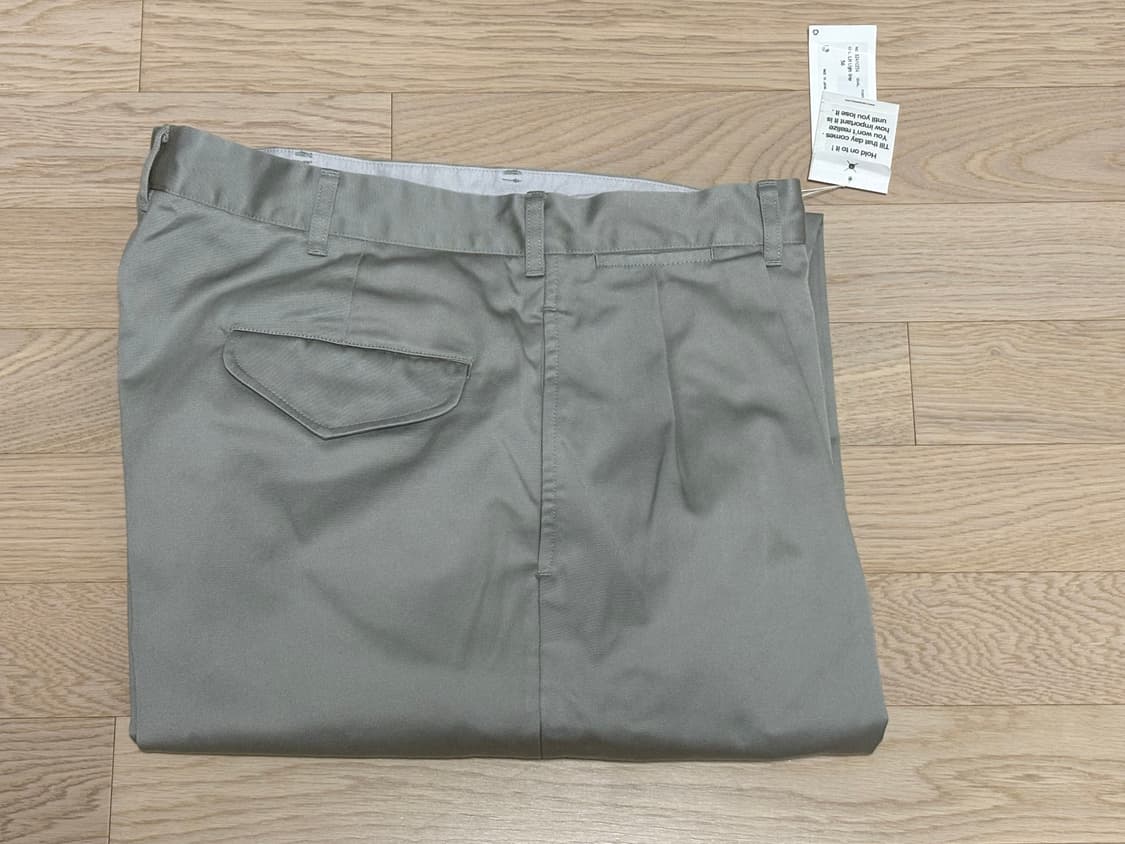 [36] 나나미카 26ss 더블 플리츠 치노 팬츠 라이트 그레이 새상품 상품이미지2