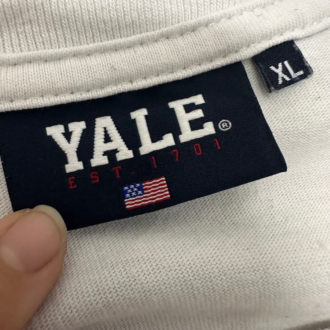 YALE 예일 반팔티셔츠 화이트 XL 상품이미지3