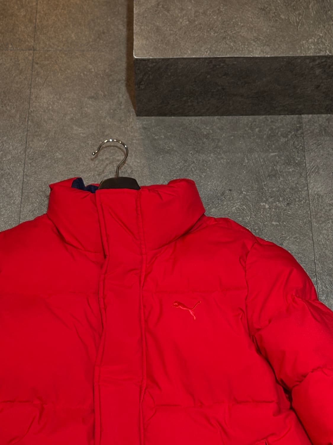 푸마 오리털 패딩 레드 S사이즈 상품이미지4