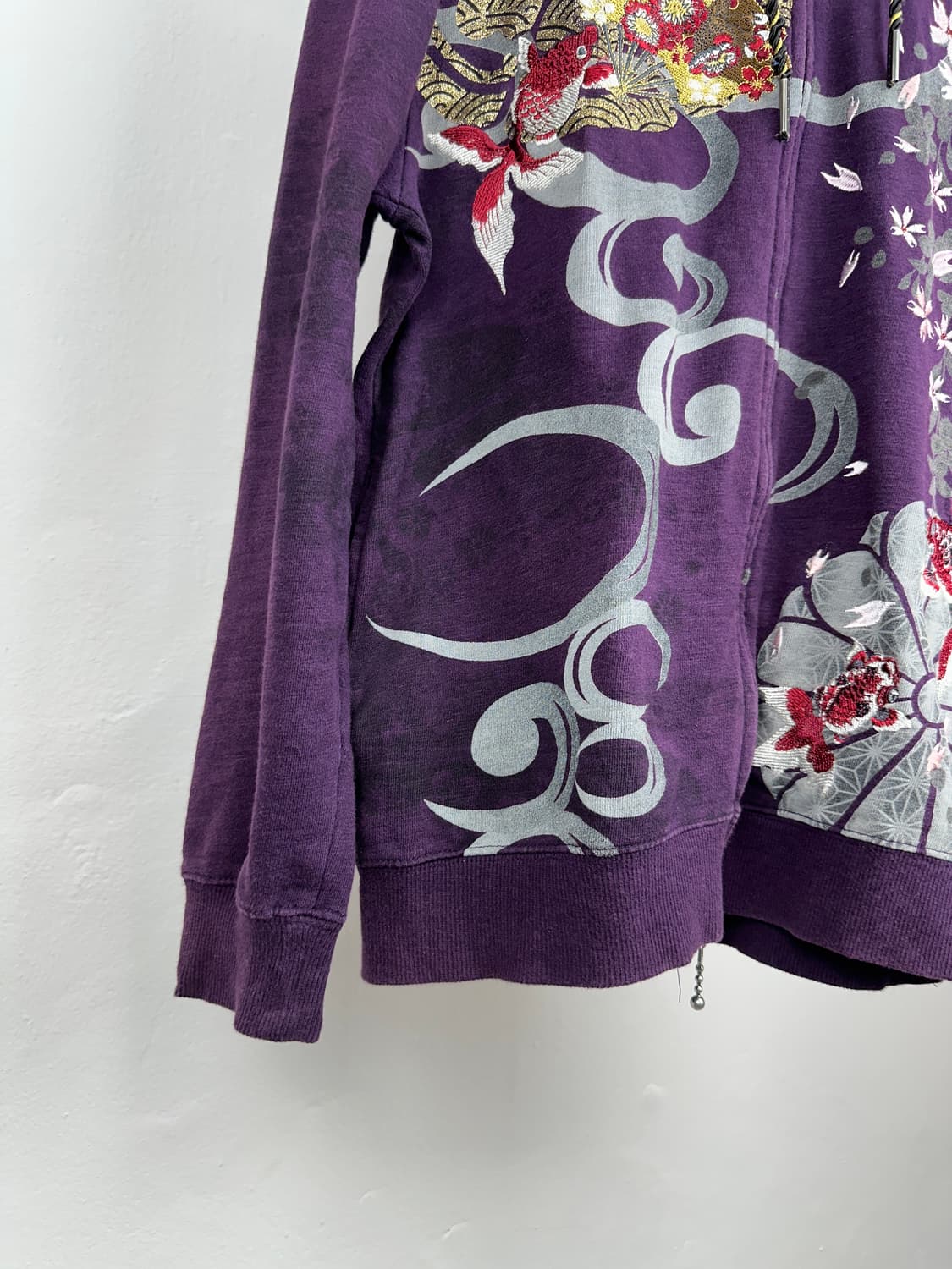 Oriental embroidered printing hood zip u 상품이미지2