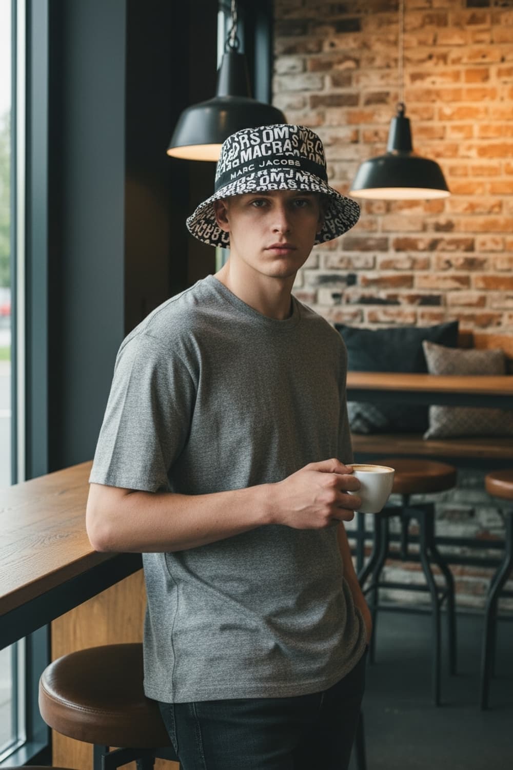 🧢 MARC JACOBS 올오버 로고 버킷햇 (정품) 상품이미지1