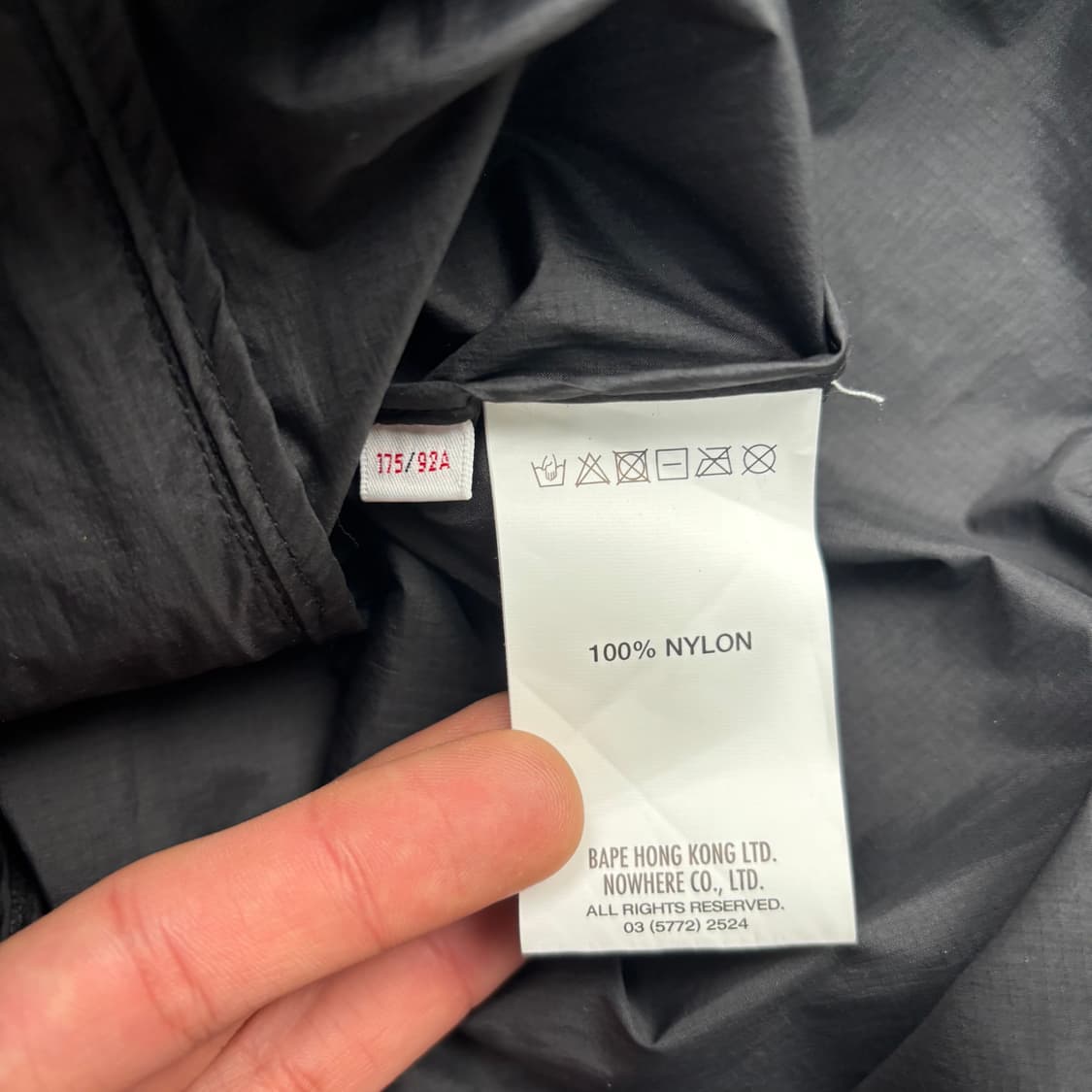 AAPE 에이프 스펠아웃 블랙 바람막이 M 상품이미지8