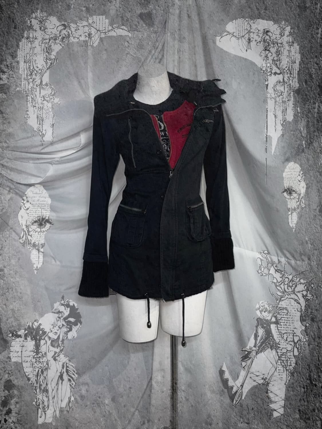 글래드뉴스 레드 데일리 펑투케 나나깔 코디세트 상품이미지1