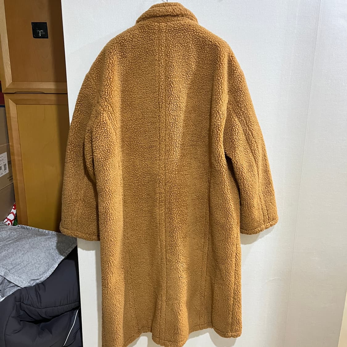 (M) 앤더슨벨 테디베어 울 더블 코트 카멜 브라운 상품이미지6