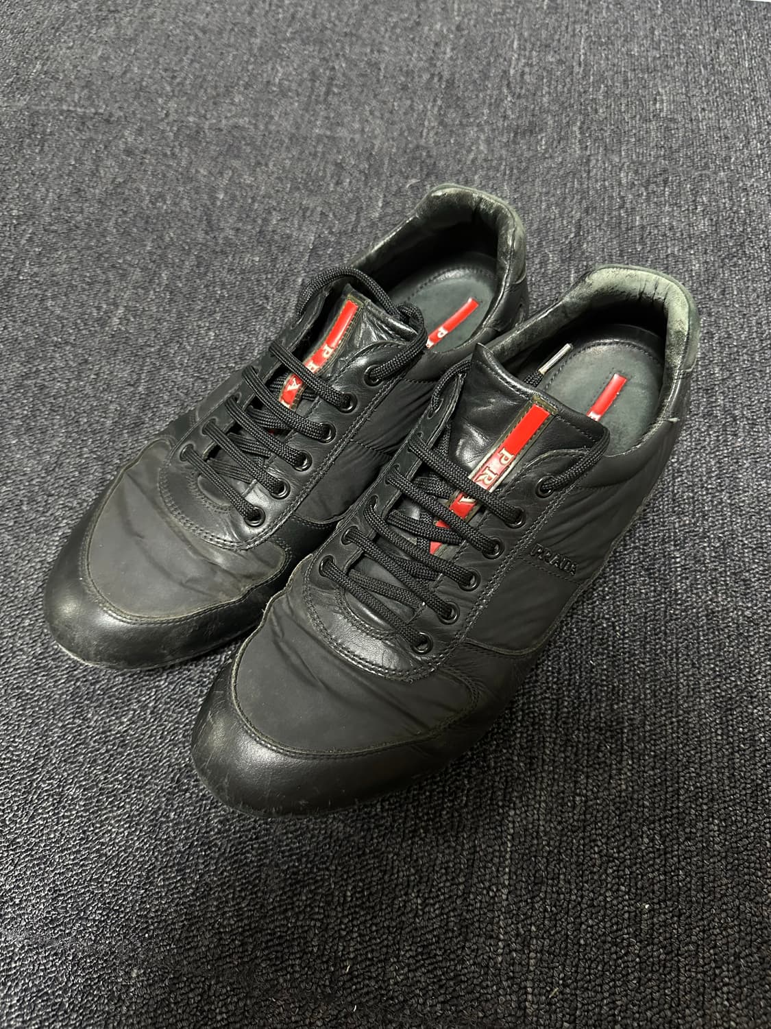 280) 프라다 스포츠 나일론 가죽 레더 스니커즈 상품이미지1