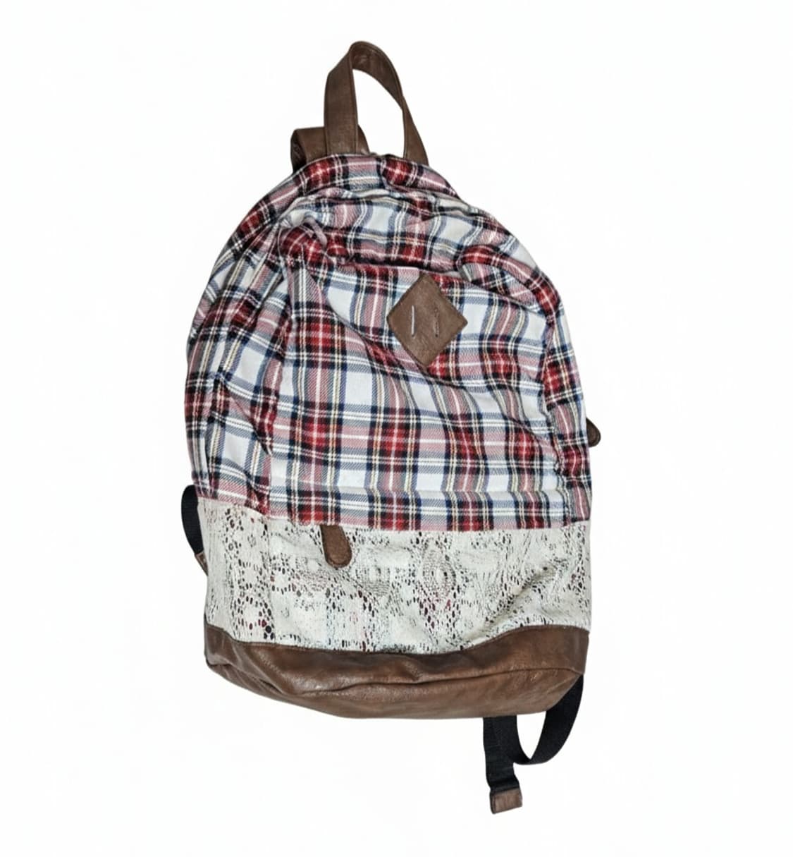 일본 빈티지 체크무늬 백팩/모리걸 y2k 상품이미지1