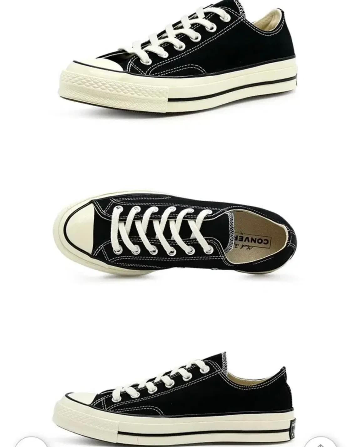 (새상품)컨버스 척 70 클래식 로우 블랙 230 상품이미지1