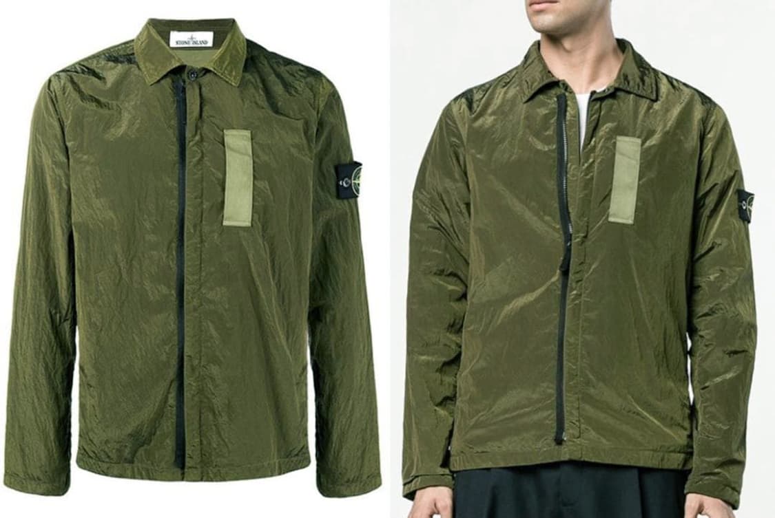 스톤아일랜드 나일론 메탈 오버셔츠 카키 상품이미지3