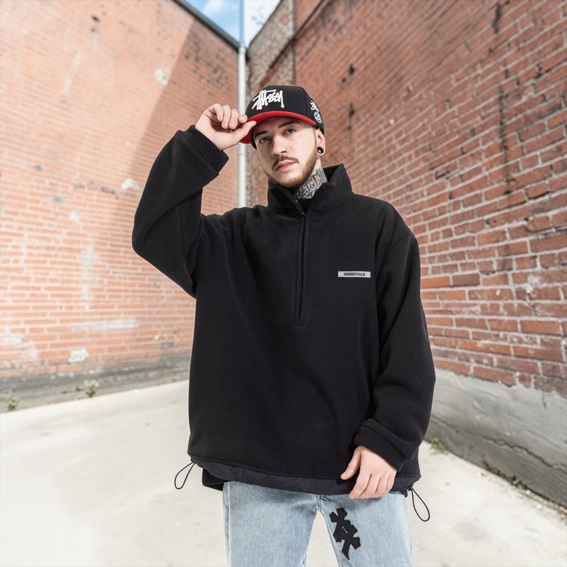 L/ 피어오브갓 에센셜 플리스 하프집업 상품이미지1