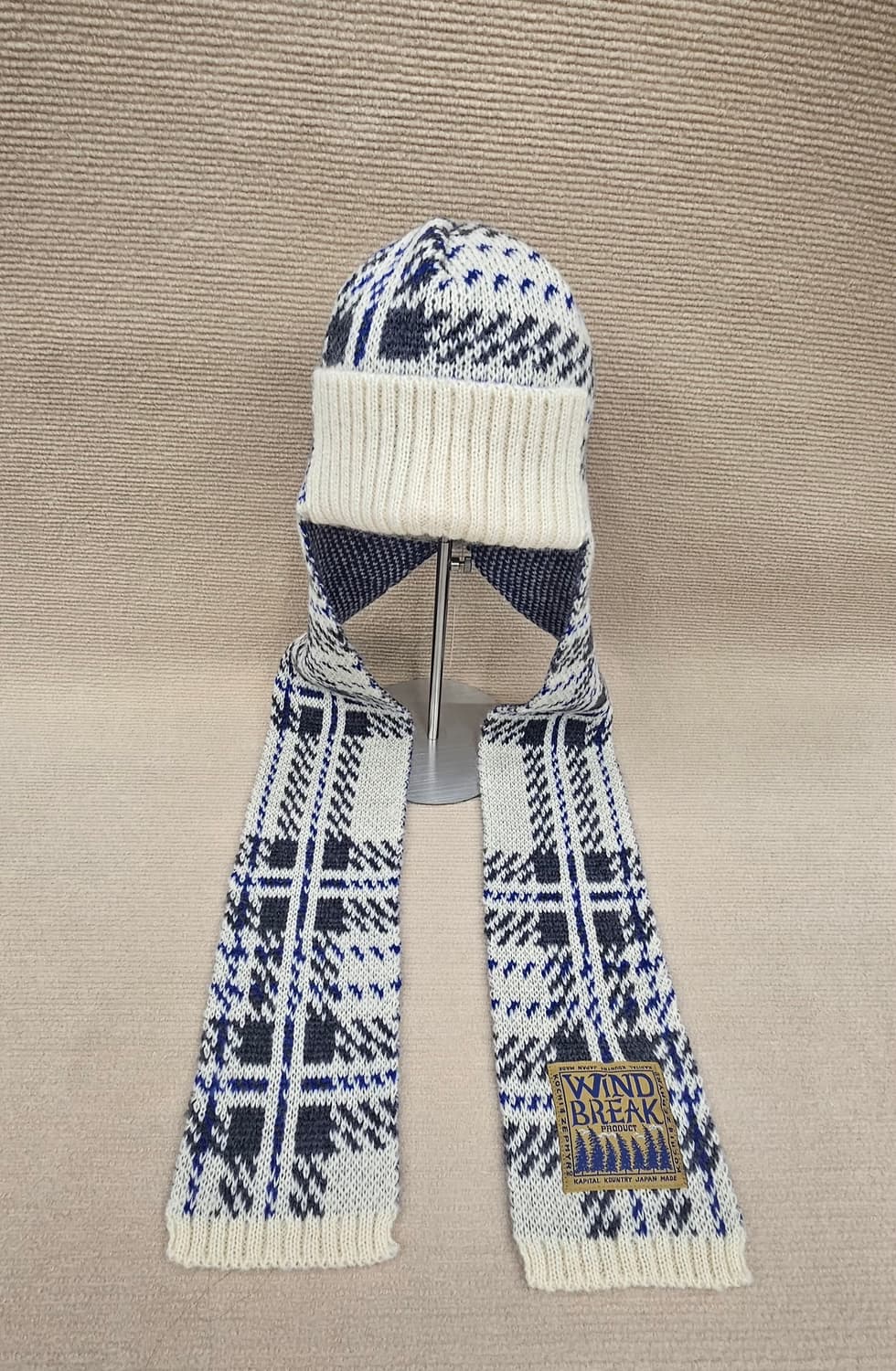 [새상품] 캐피탈 5G 울 타탄체크 게일 캡 - 화이트 상품이미지1