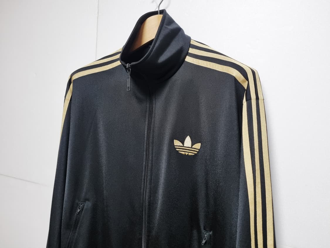 남성 상태양호 아디다스 블랙&골드 검금 파이어버드 불꽃 트랙탑 져지 저지 상품이미지3