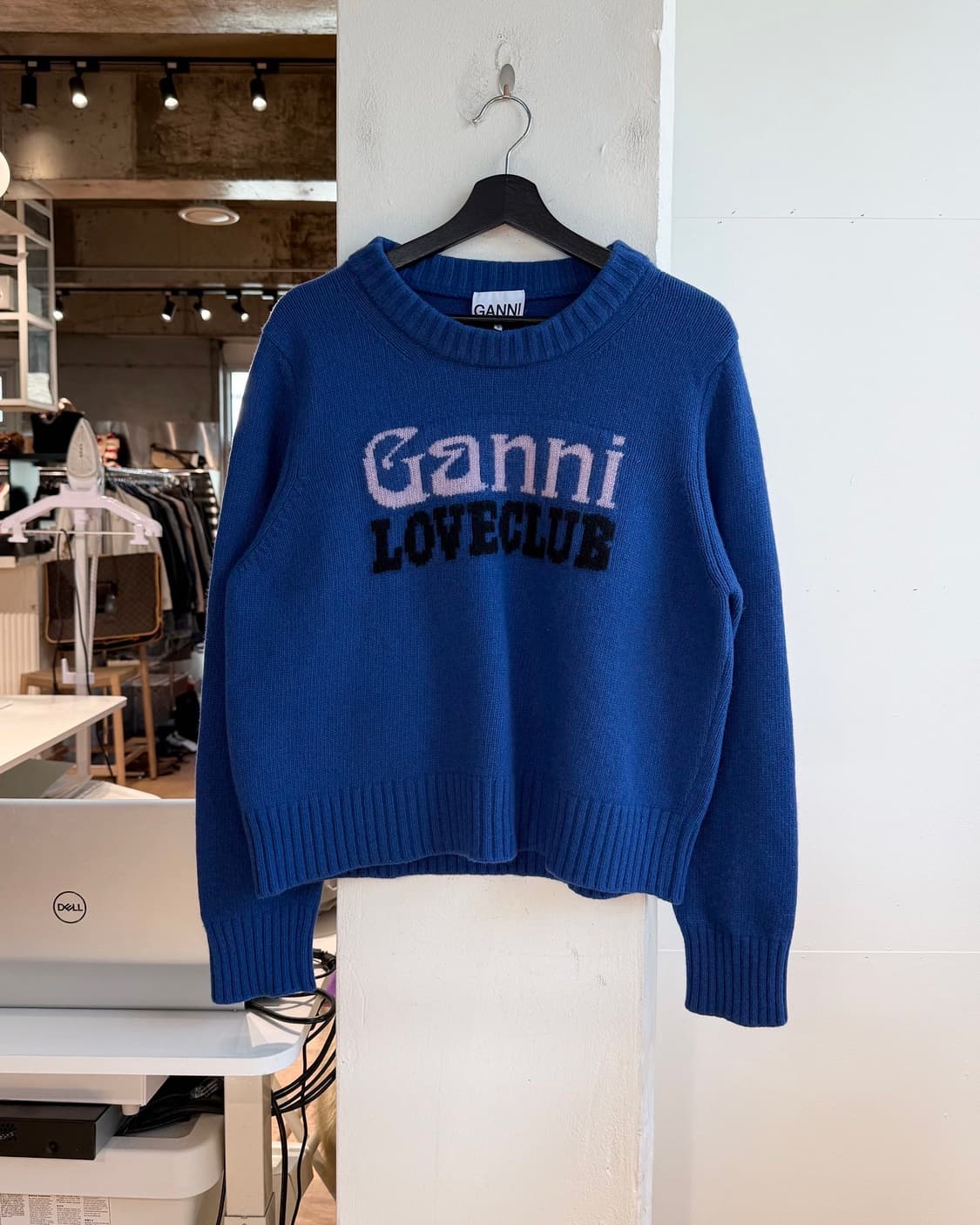 가니 블루 그래픽 오넥 풀오버 니트  상품이미지2