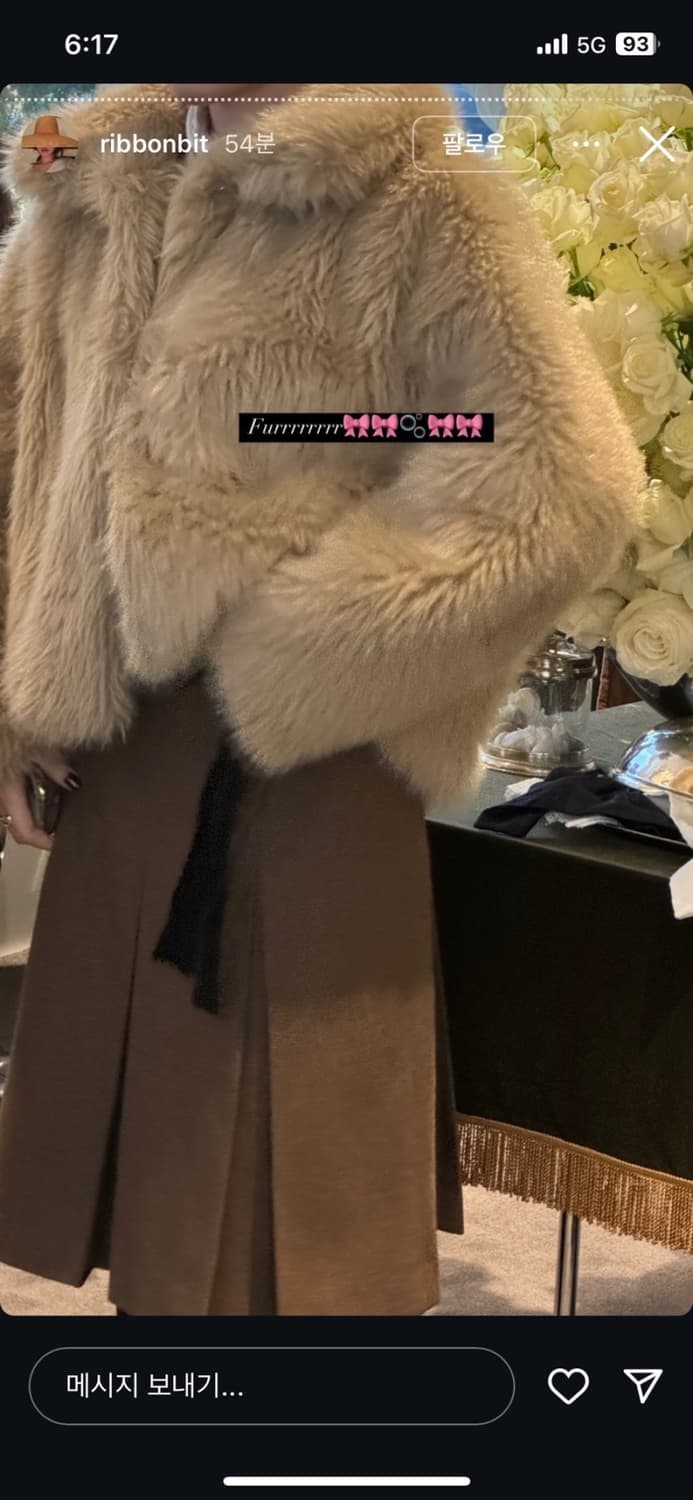 리본빛 퍼자켓 Alva fur jacket 상품이미지3