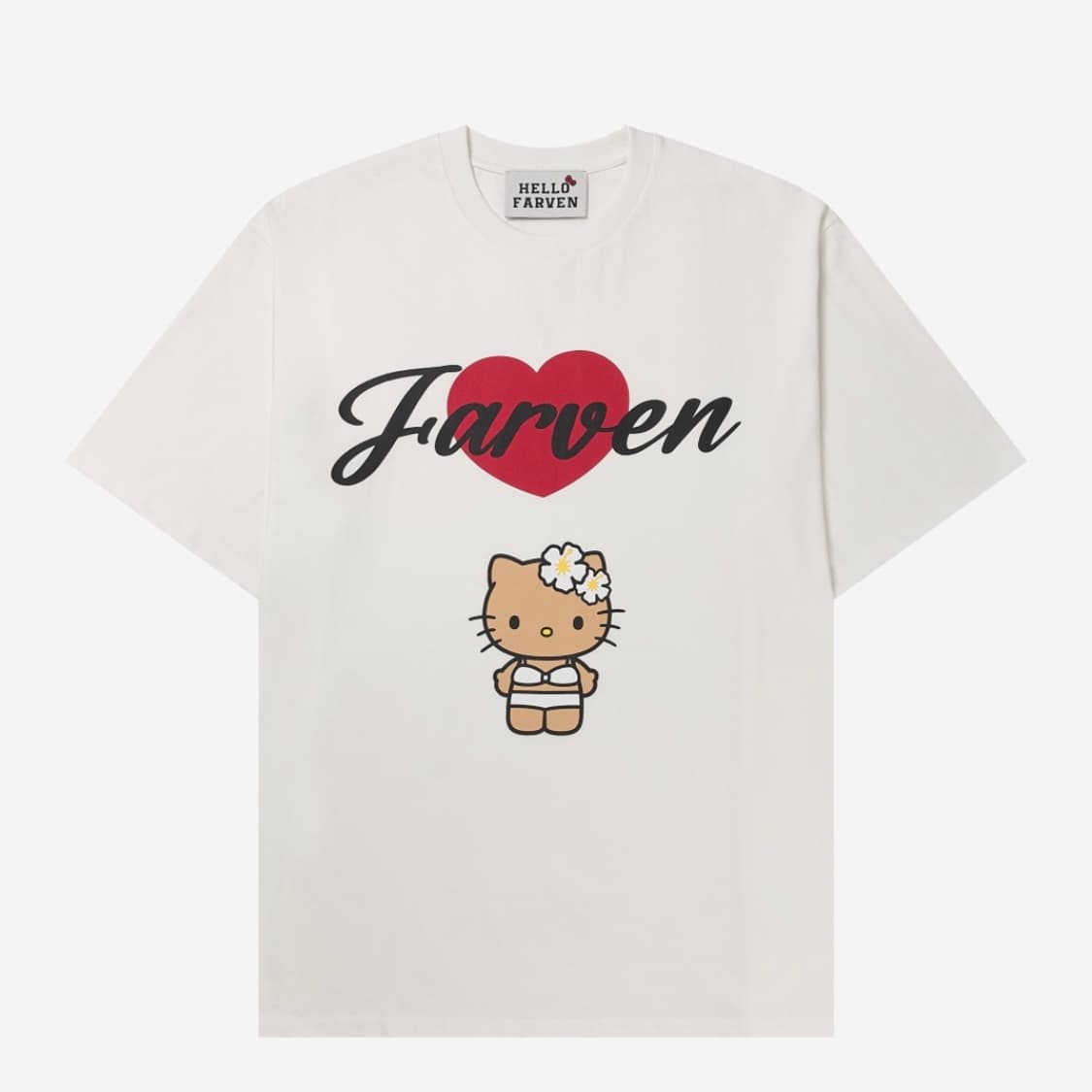 파르벵 태닝헬로키티 비키니 티셔츠 화이트 상품이미지1