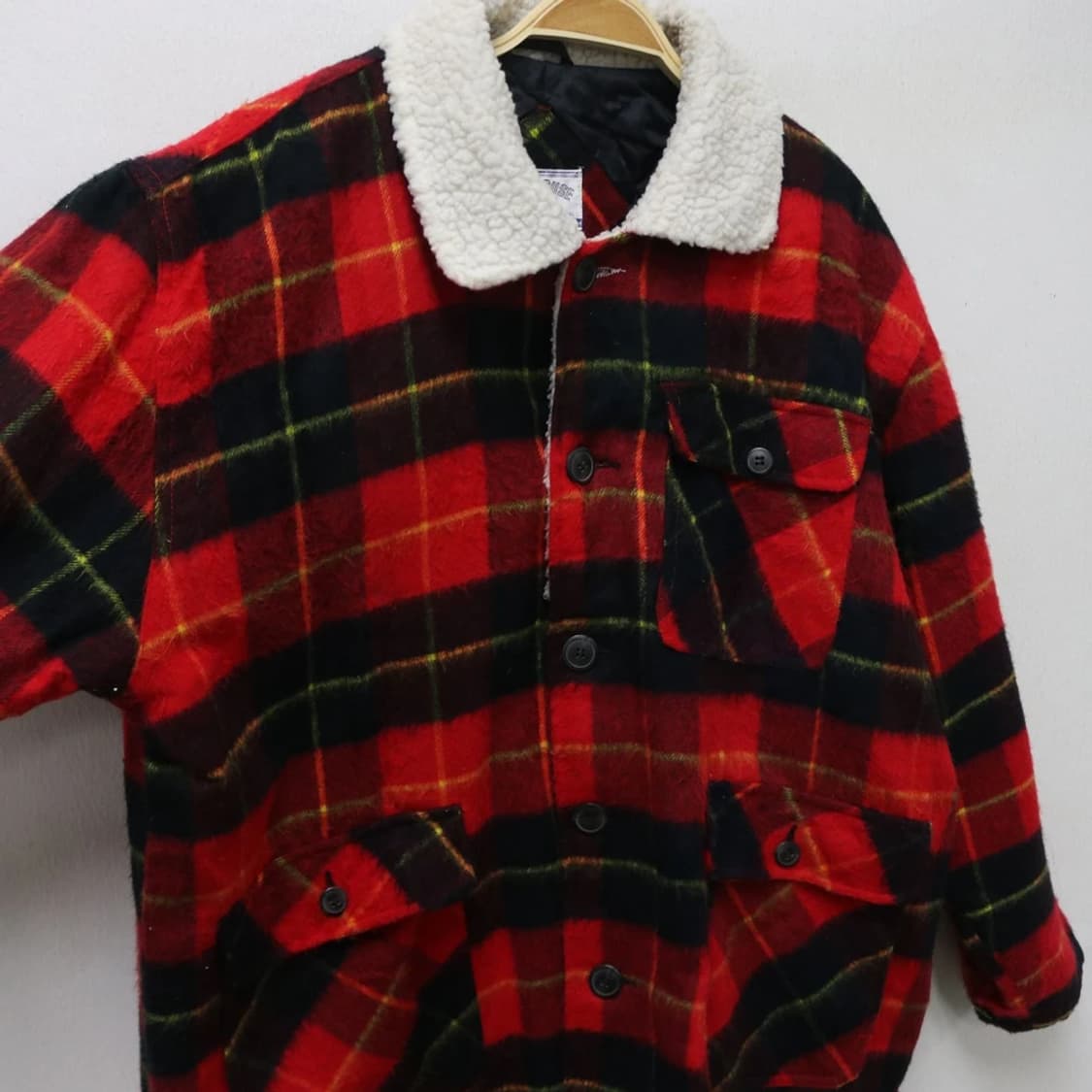 90'S DOFF HOUSE 체크 뽀글이 셔츠 자켓 63829 상품이미지8