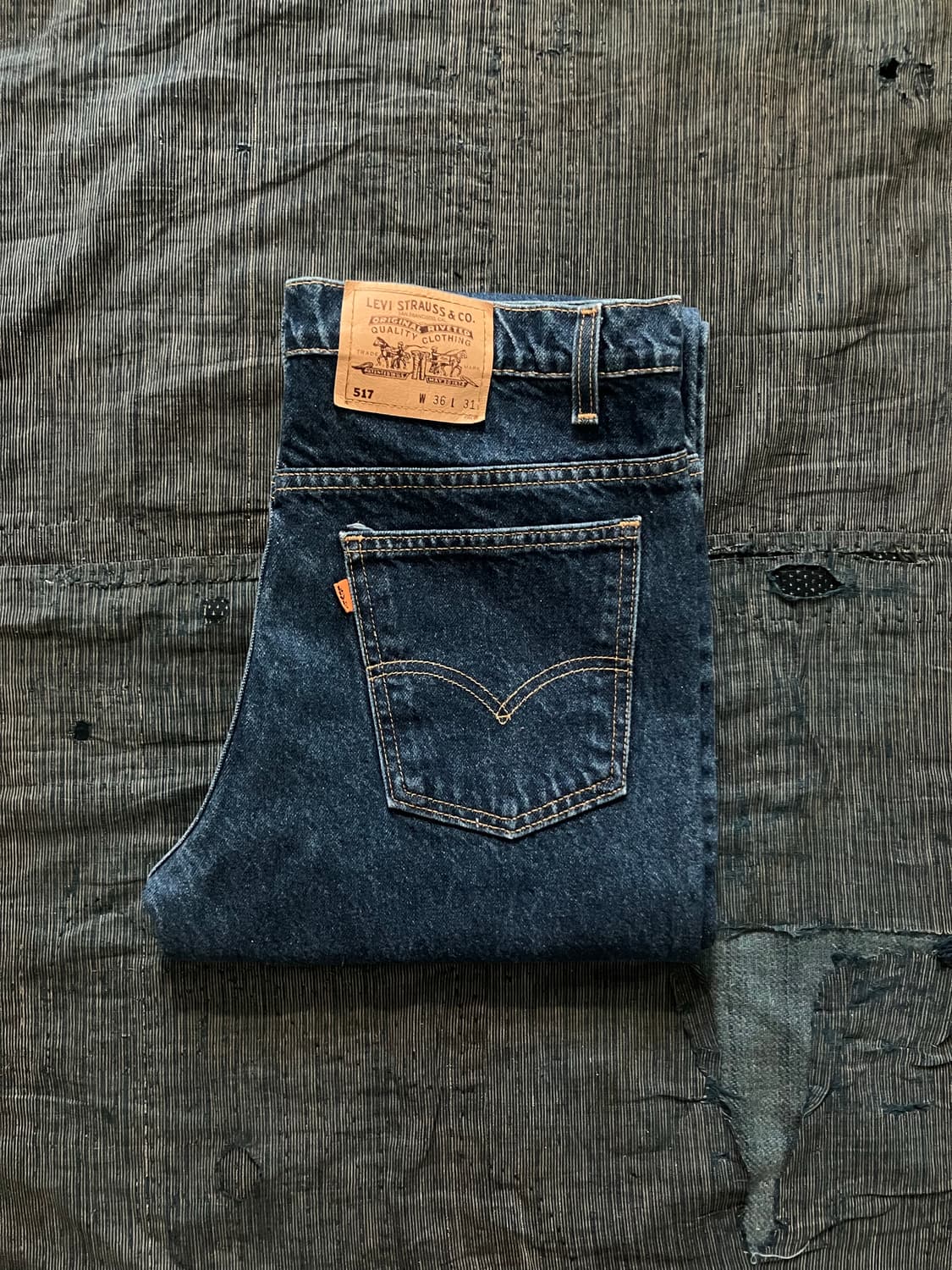 🇺🇸 90s USA 빈티지 리바이스 517 부츠컷 데님 팬츠 상품이미지1